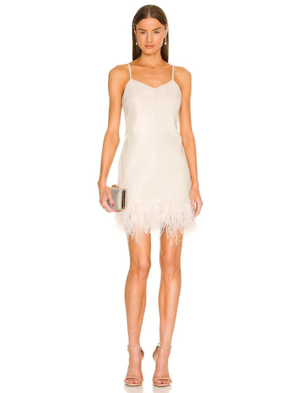 LAMARQUE Abella Dress in Bone Leather